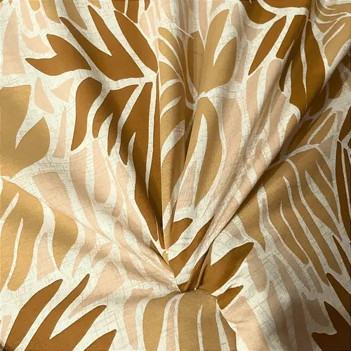 Viscolycra Estampada - Folhagem Bege