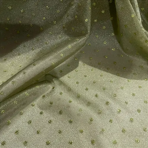 Tule Poá Brilhante - Verde Oliva - 1,50m de Largura