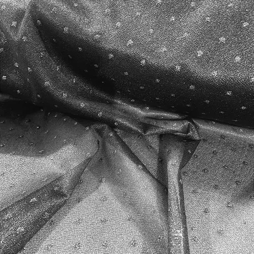 Tule Poá Brilhante - Cinza - 1,50m de Largura