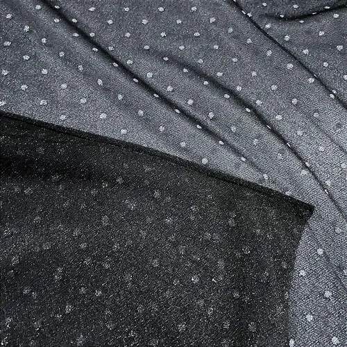 Tule Poá Brilhante - Preto - 1,50m de Largura