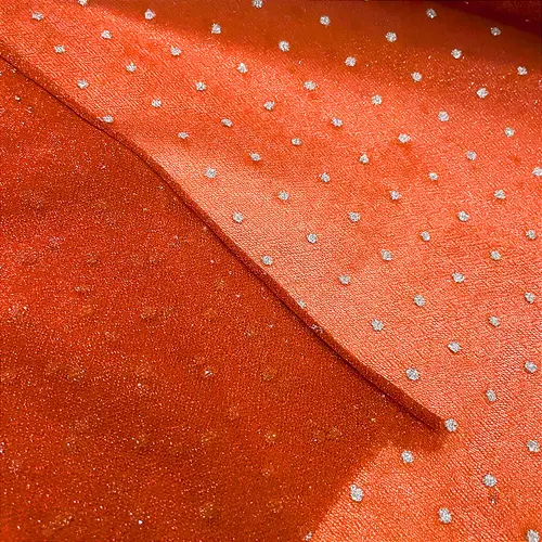 Tule Poá Brilhante - Terracota - 1,50m de Largura