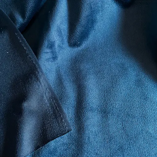 Tecido Suede Light - Azul Escuro - 1,42m de Largura | Toque de Camurça para Vestuário Moda e Decoração