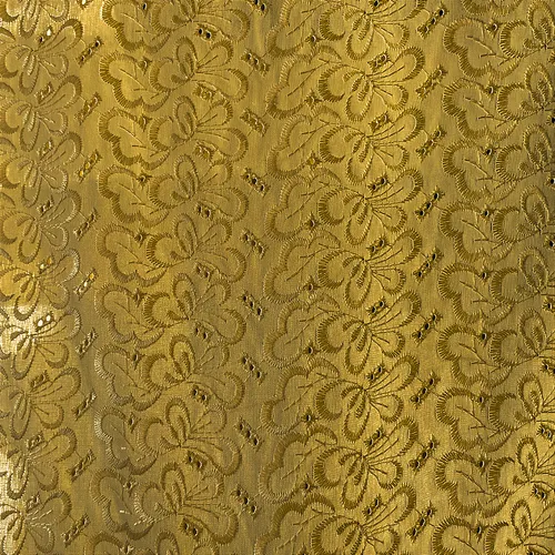 Laise Bordado Austríaco - Borboleta Floral Dourado - 1,30m de Largura