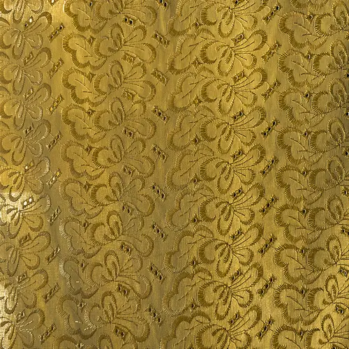 Laise Bordado Austríaco - Borboleta Floral Dourado - 1,30m de Largura