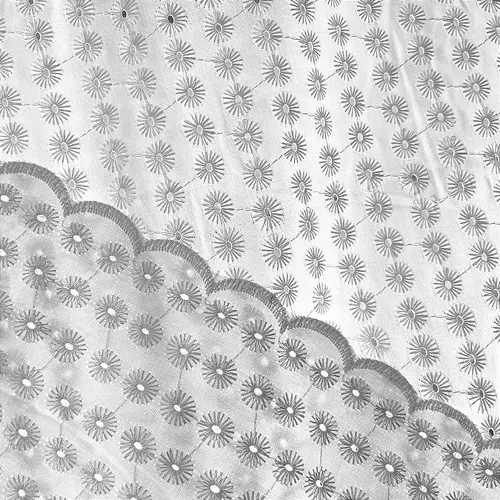 Laise Bordado Austríaco - Pontos Branco - 1,30m de Largura