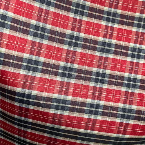 Tecido Camisaria Xadrez - Azul e Vermelho - 1,47m de Largura