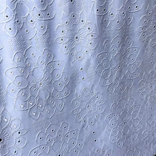 Malha Laise Vitral Floral - Azul Claro - 1,60m de Largura
