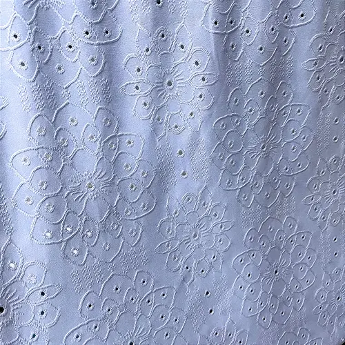 Malha Laise Vitral Floral - Azul Claro - 1,60m de Largura