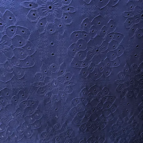 Malha Laise Vitral Floral - Azul Marinho - 1,60m de Largura