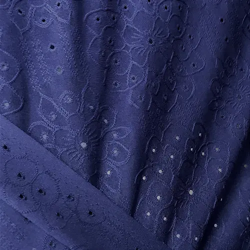 Malha Laise Vitral Floral - Azul Marinho - 1,60m de Largura