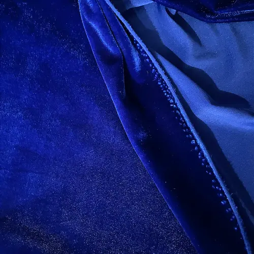 Tecido Veludo Cristal - Azul Royal - 1,50m de Largura