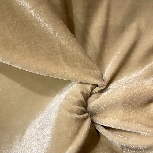 Tecido Veludo Cristal - Bege Claro - 1,50m de Largura