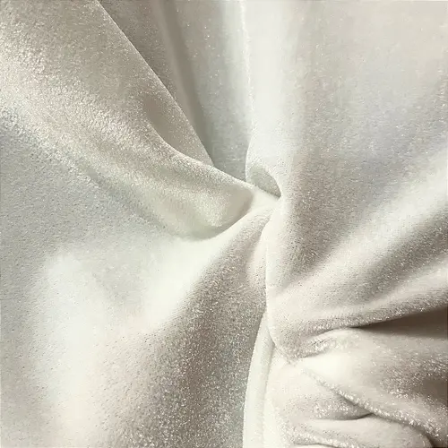 Tecido Veludo Cristal - Off White - 1,50m de Largura