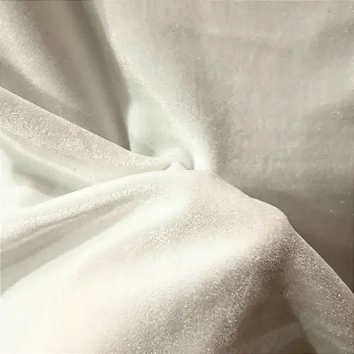 Tecido Veludo Cristal - Off White - 1,50m de Largura