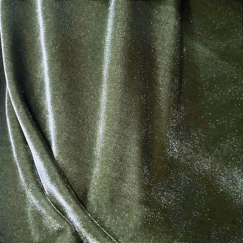 Tecido Veludo Cristal - Verde Militar - 1,50m de Largura