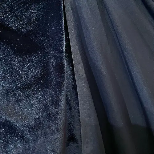 Tecido Veludo Cristal - Azul Marinho - 1,50m de Largura