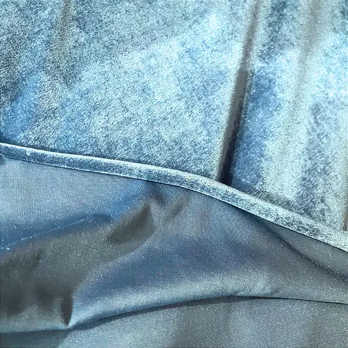 Tecido Veludo Cristal - Azul Claro - 1,50m de Largura