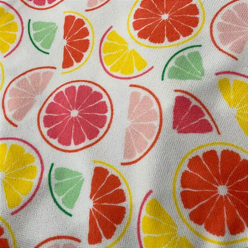 Atoalhado Estampado Felpudo - Laranjadas - 1,47m de Largura