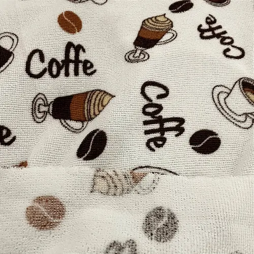 Tecido Atoalhado de Microfibra Estampado - Coffe - 1,47m de Largura | Alta Absorção e Secagem Rápida