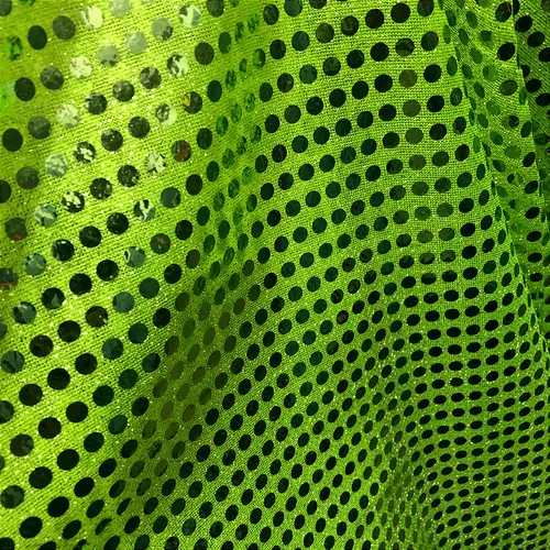 Tecido Paetê Fantasia - Verde Limão - 1,10m de Largura