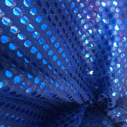 Tecido Paetê Fantasia - Azul Royal - 1,10m de Largura