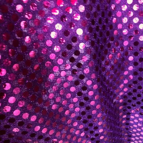 Tecido Paetê Fantasia - Roxo - 1,10m de Largura