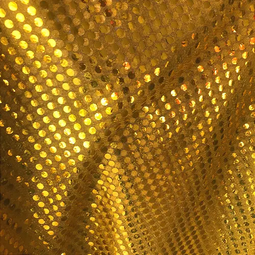 Tecido Paetê Fantasia - Amarelo - 1,10m de Largura