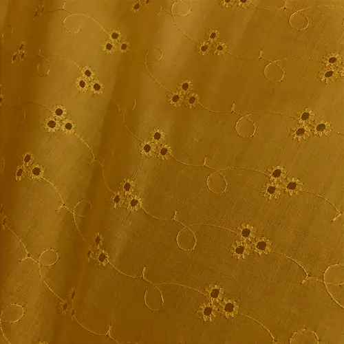 Laise Bordado 100% Poliéster - Bege - 1,45m de Largura