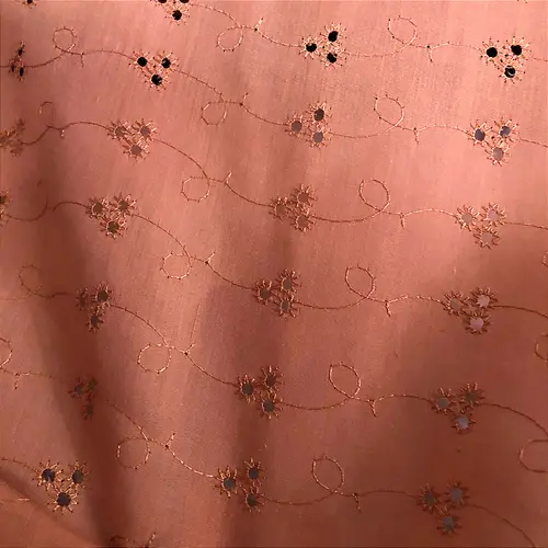 Laise Bordado 100% Poliéster - Rose - 1,45m de Largura