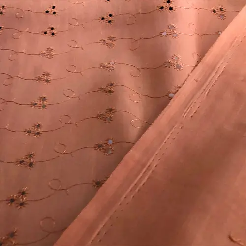 Laise Bordado 100% Poliéster - Rose - 1,45m de Largura