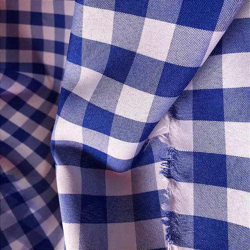 Tecido Oxford Xadrez 2cm - Azul Royal - 1,50m de Largura
