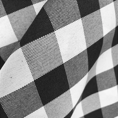 Tecido Oxford Xadrez 2cm - Preto - 1,50m de Largura