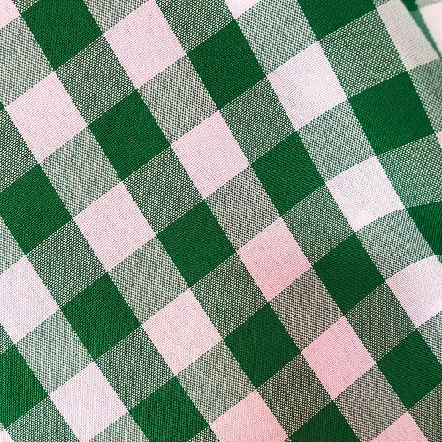 Tecido Oxford Xadrez 2cm - Verde Bandeira - 1,50m de Largura
