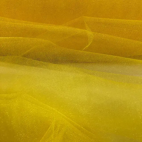 Tecido Tule com Brilho - Amarelo - 3,20m de Largura