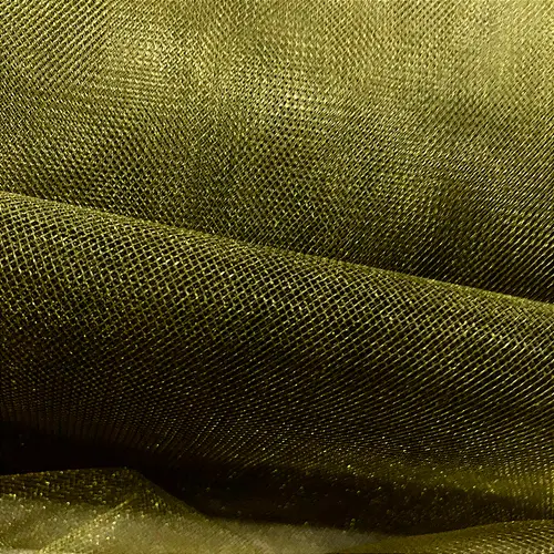 Tecido Tule com Brilho - Verde Militar - 3,20m de Largura