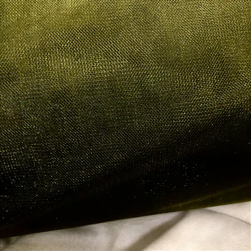 Tecido Tule com Brilho - Verde Militar - 3,20m de Largura
