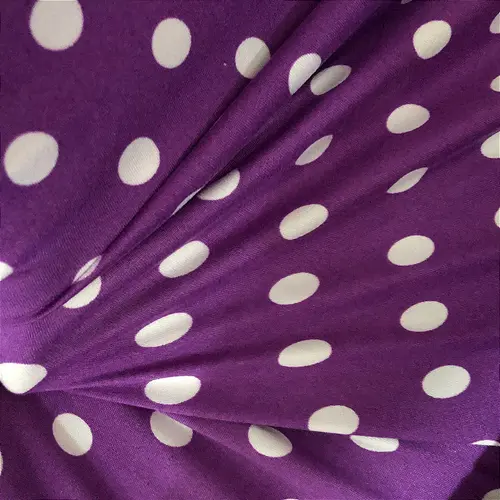 Malha Suede Poá Bolinha 1cm - Roxo - 1,60m de Largura