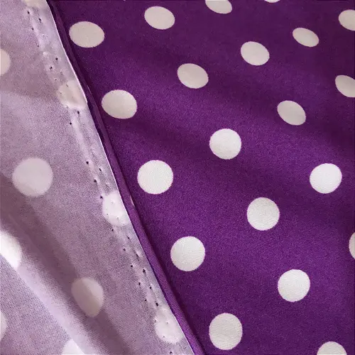 Malha Suede Poá Bolinha 1cm - Roxo - 1,60m de Largura
