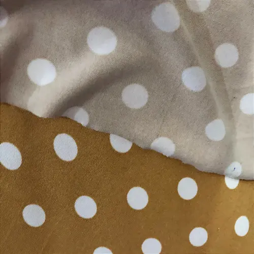 Malha Suede Poá Bolinha 1cm - Bege - 1,60m de Largura