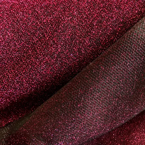 Tecido Lurex - Pink Fundo Preto - 1,50m de Largura