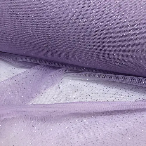 Tule Glitter - Lilás - 1,47m de Largura