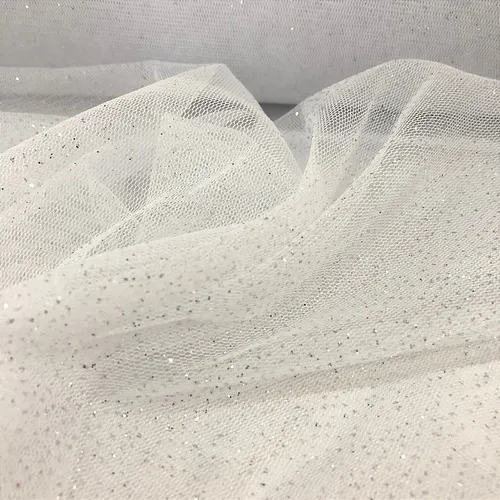 Tule Glitter - Branco - 1,47m de Largura