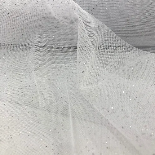 Tule Glitter - Branco - 1,47m de Largura