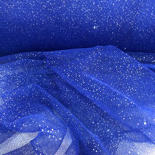 Tule Glitter - Azul Royal - 1,47m de Largura