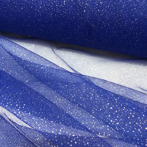 Tule Glitter - Azul Royal - 1,47m de Largura