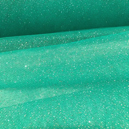 Tule Glitter - Verde Tiffany - 1,47m de Largura