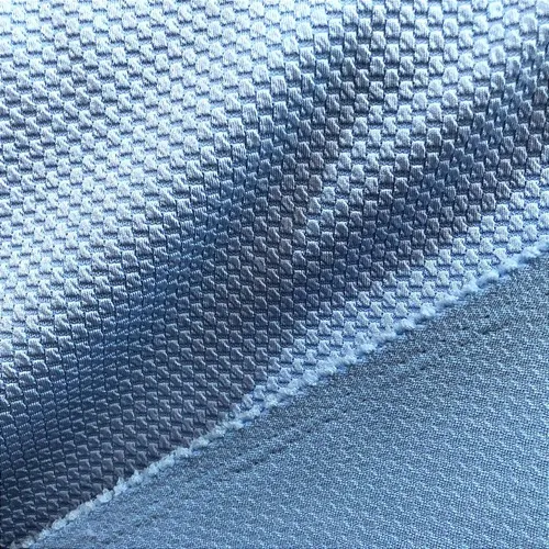 Malha Piquet Casinha de Abelha - Azul Claro - 1,50m de Largura