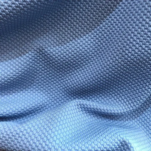 Malha Piquet Casinha de Abelha - Azul Claro - 1,50m de Largura
