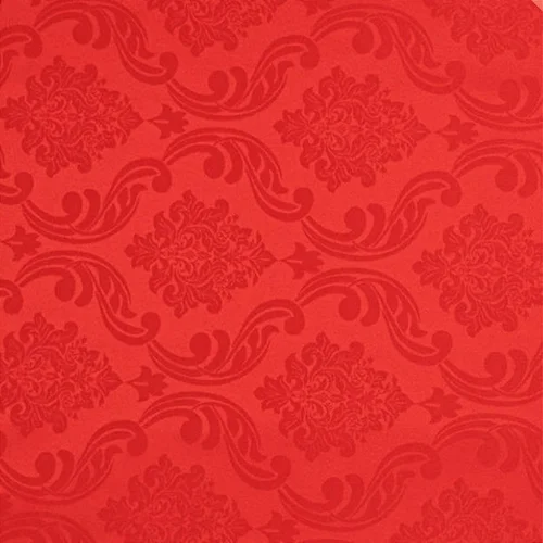 Tecido Jacquard Estampado - Colonial Vermelho - 2,80m de Largura