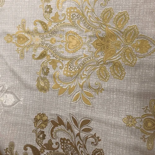 Percal 300 Fios Estampado Poliéster - Colonial Dourado - 2,50m de Largura